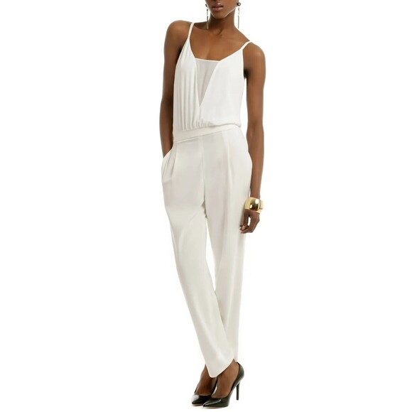 BCBGMaxazria Waylen Jumpsuit Size 2 Ivory Sleeveless Wedding  Formal - Picture 13 of 15